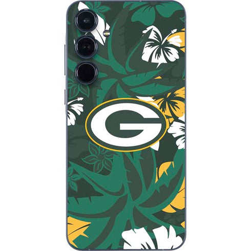 NFL Green Bay Packers Tropical Print Galaxy A55 5G Skin